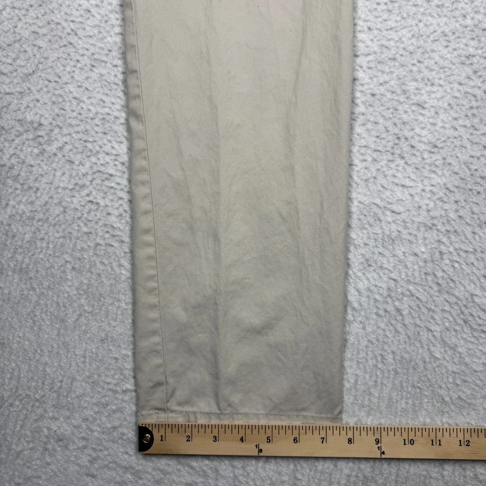Banana Republic Emerson Flat Front All‎ Cotton Chino Pants Ivory Men's 33x32